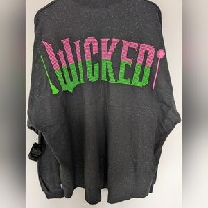 NWT Universal Studios Wicked Glitter Elphaba & Glinda Spirit Jersey Unisex XXL
